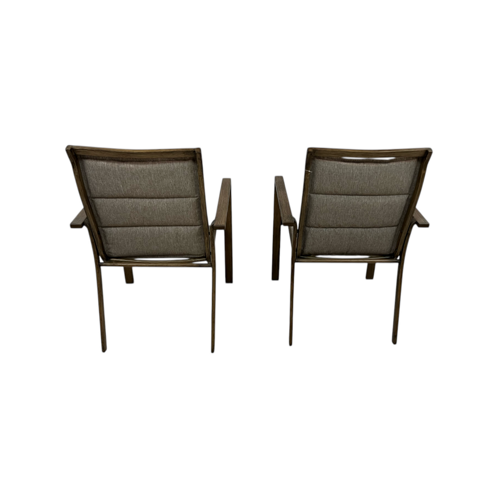 Hanover Fairhope Dining Chair with Tan Cushions Set of 2