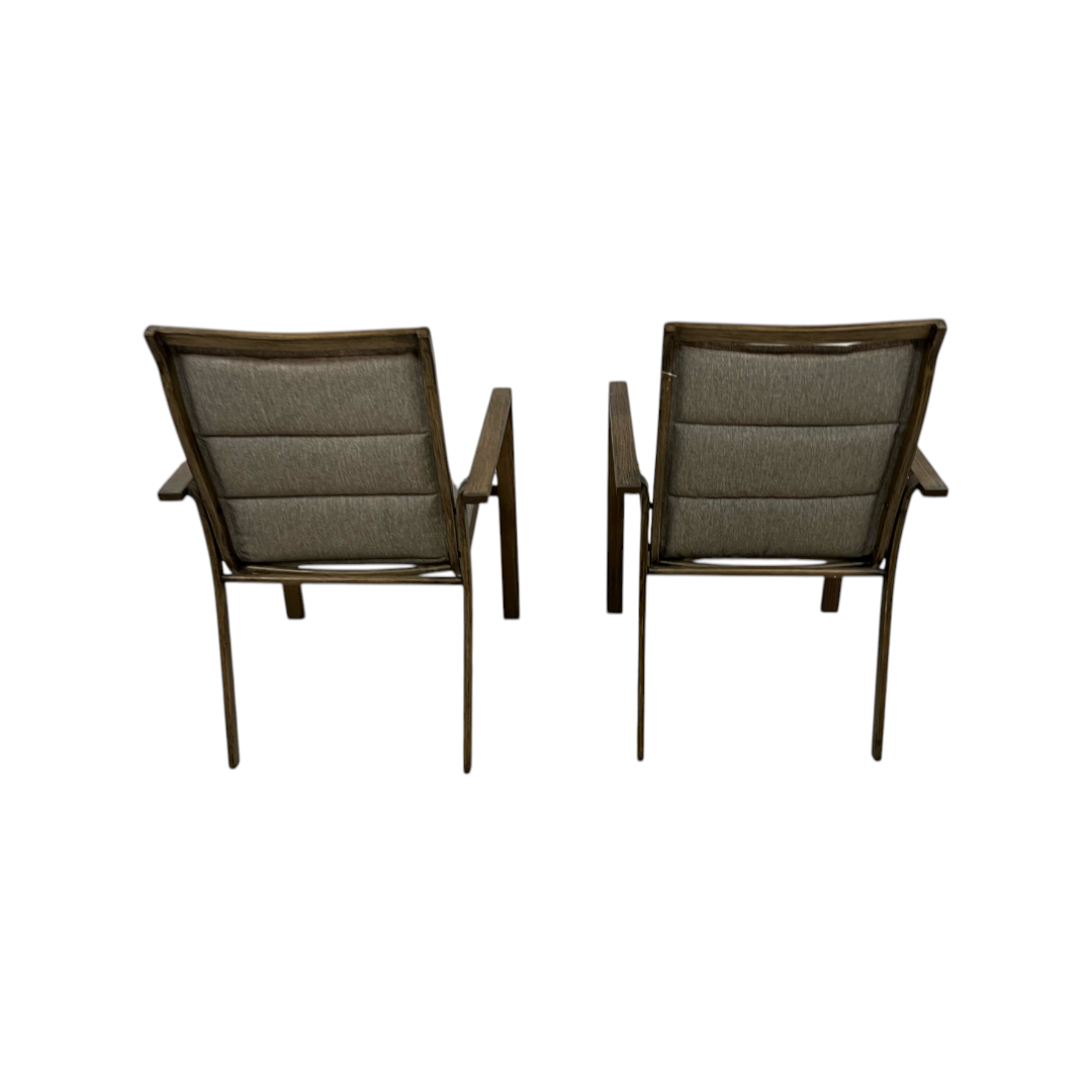 Hanover Fairhope Dining Chair with Tan Cushions Set of 2