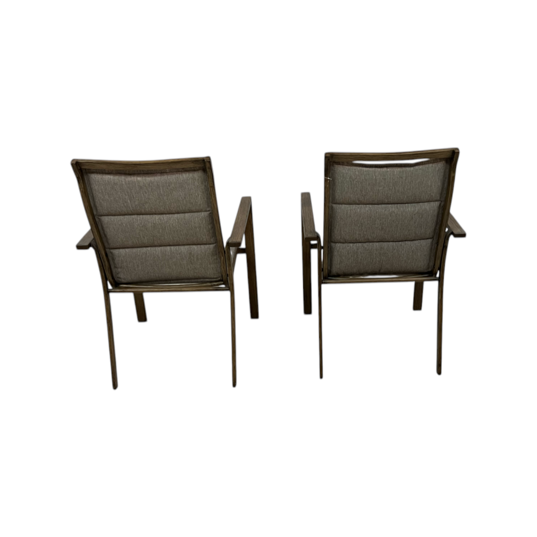 Hanover Fairhope Dining Chair with Tan Cushions Set of 2