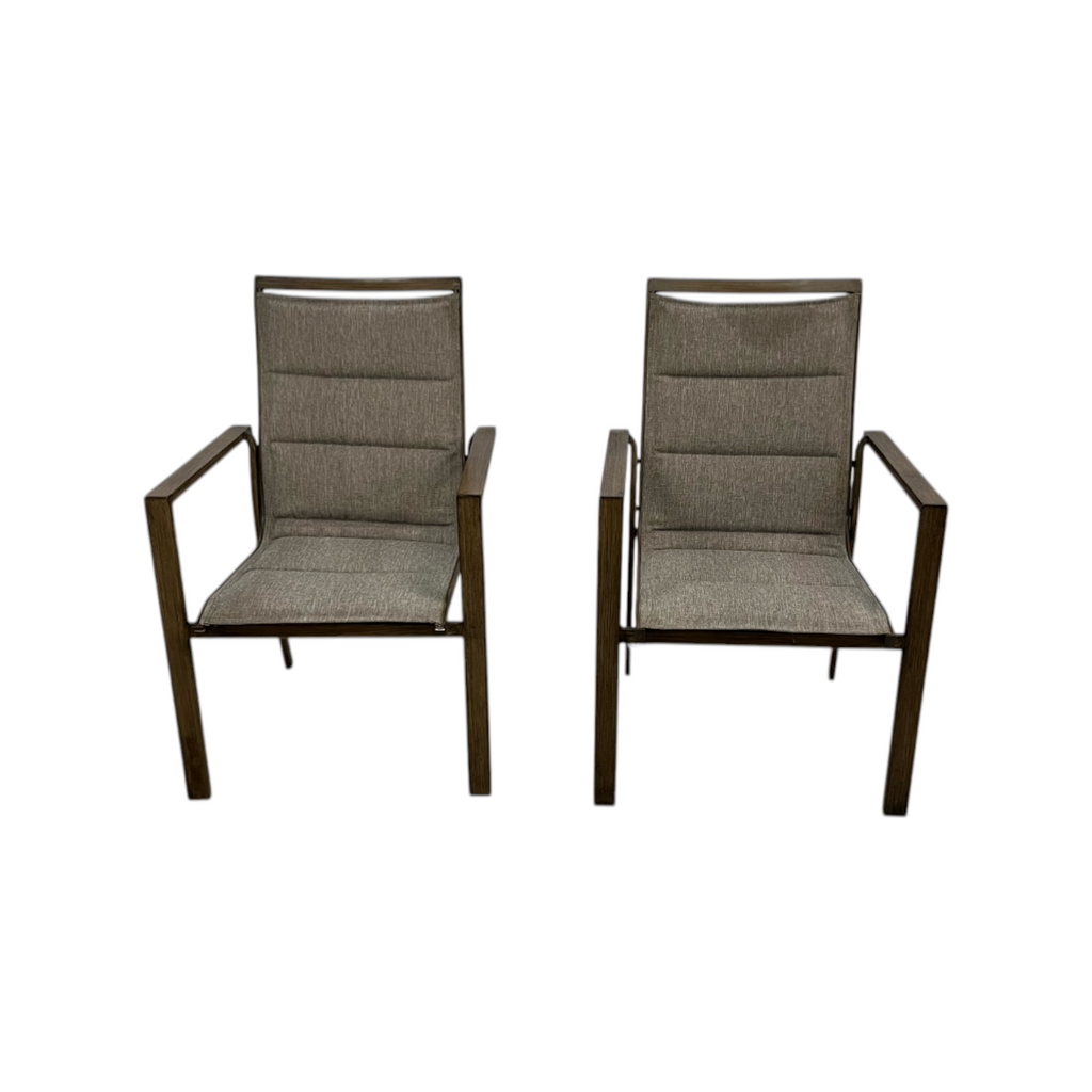 Hanover Fairhope Dining Chair with Tan Cushions Set of 2