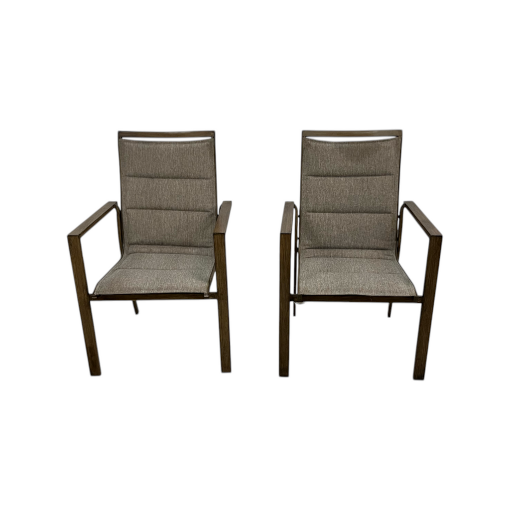 Hanover Fairhope Dining Chair with Tan Cushions Set of 2