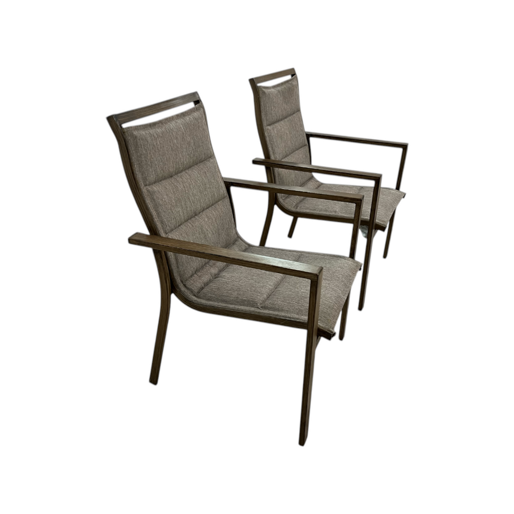 Hanover Fairhope Dining Chair with Tan Cushions Set of 2