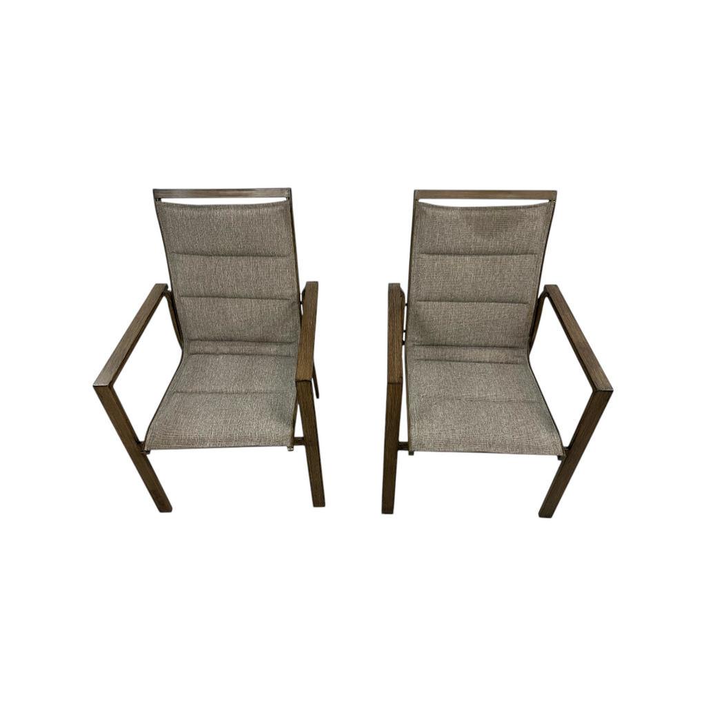 Hanover Fairhope Dining Chair with Tan Cushions Set of 2
