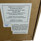 Highbury Furnishings Havana Single Bathroom Vanity in Reeded Birch Carrara Marble Countertop