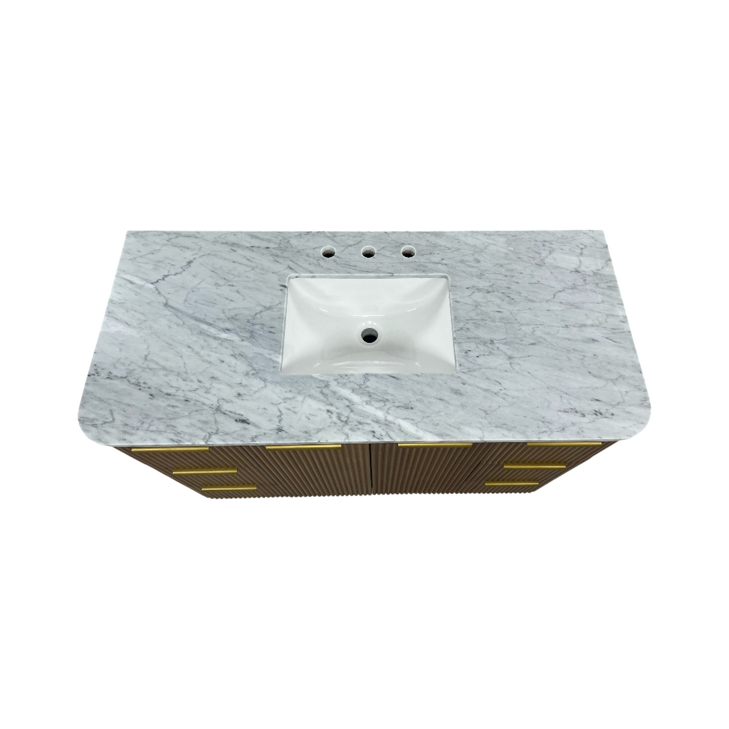 Highbury Furnishings Kensington 48" Bathroom Vanity in Fluted Birch