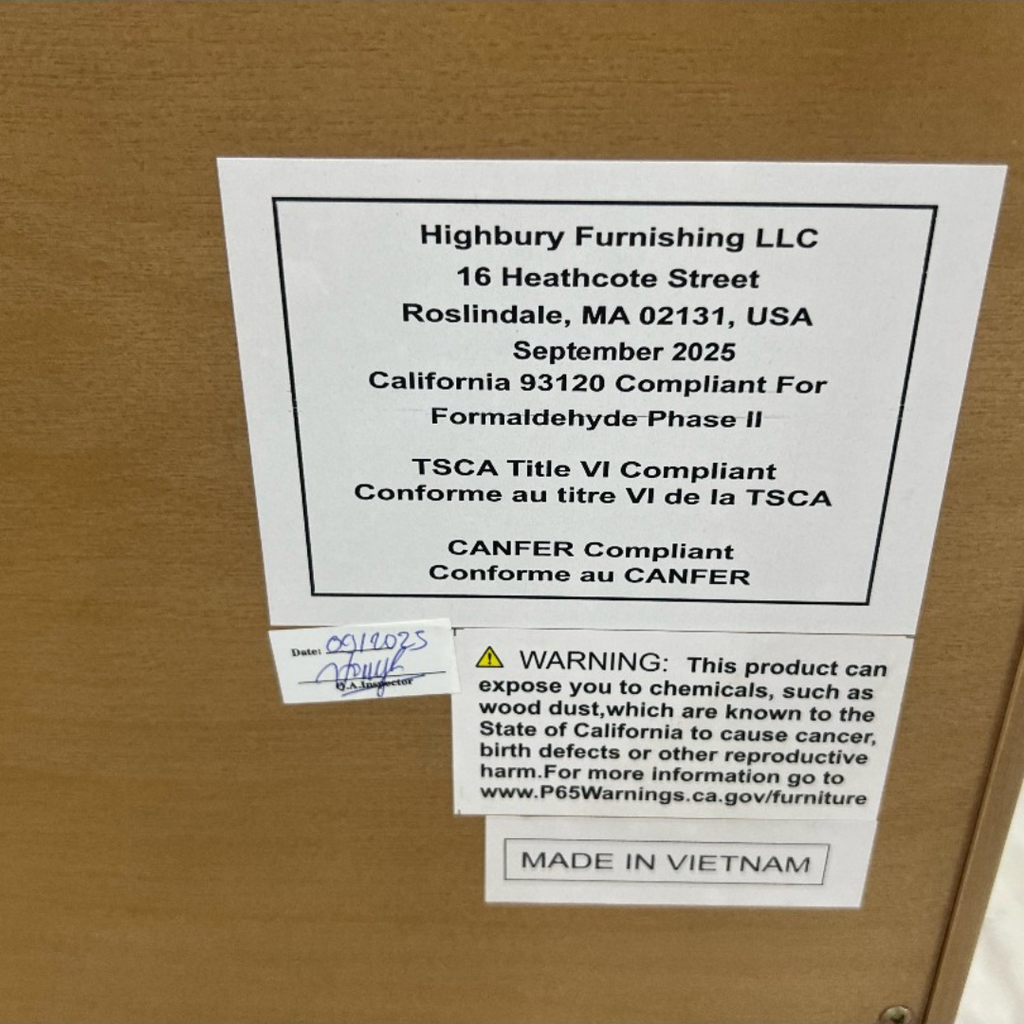 Highbury Furnishings Kensington 48" Bathroom Vanity in Fluted Birch