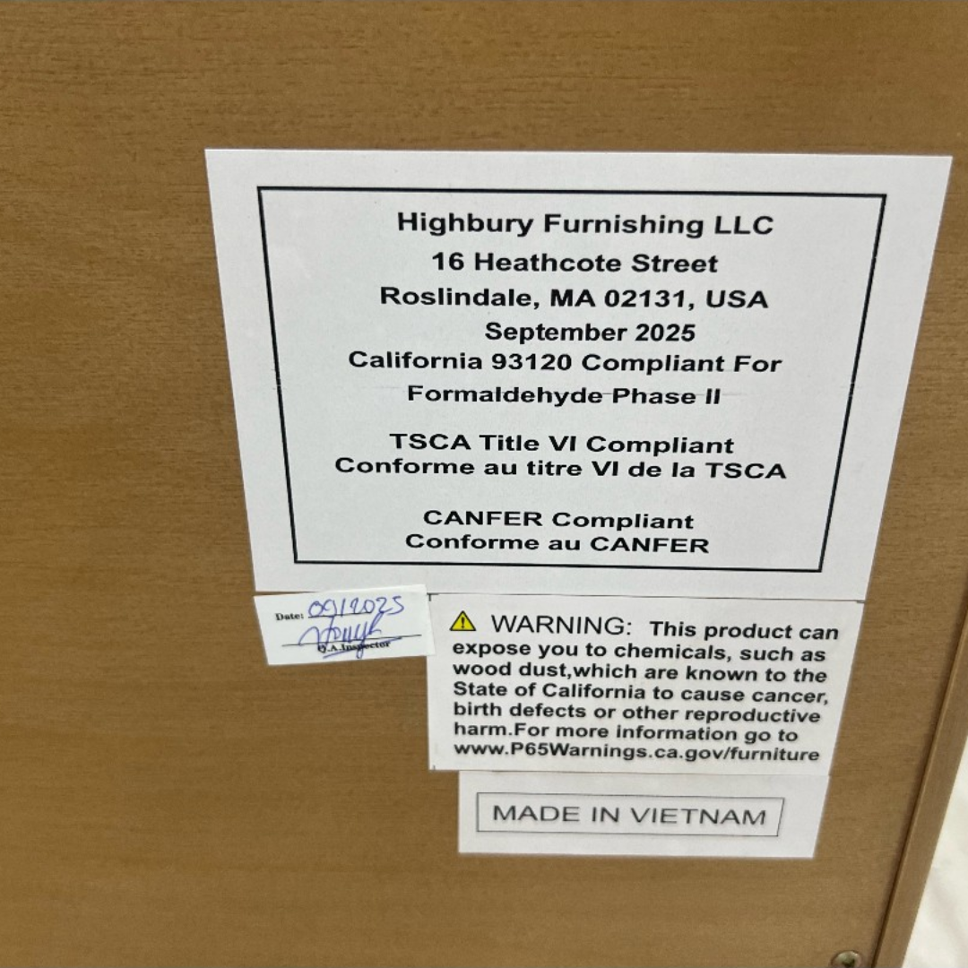 Highbury Furnishings Kensington 48" Bathroom Vanity in Fluted Birch