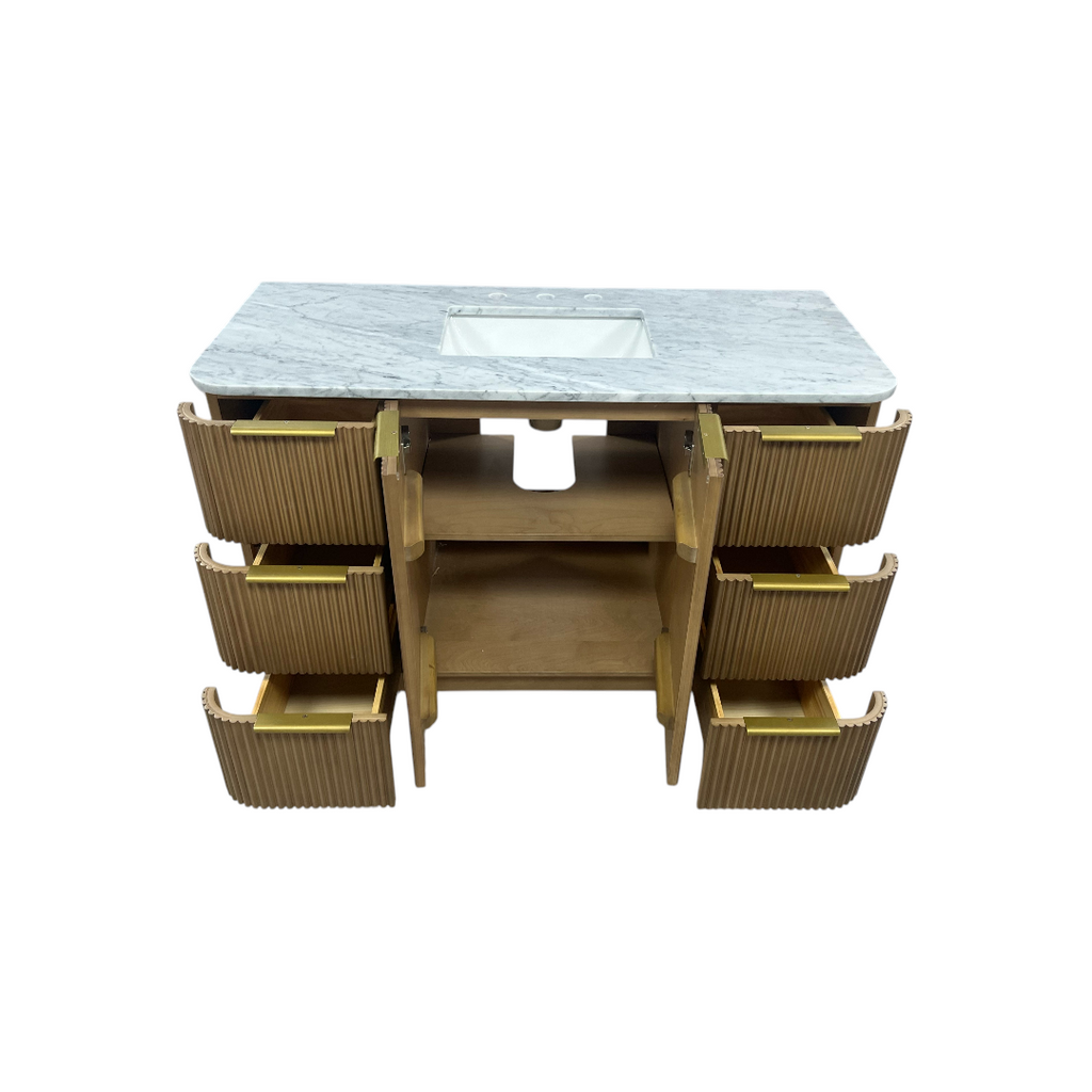 Highbury Furnishings Kensington 48" Bathroom Vanity in Fluted Birch