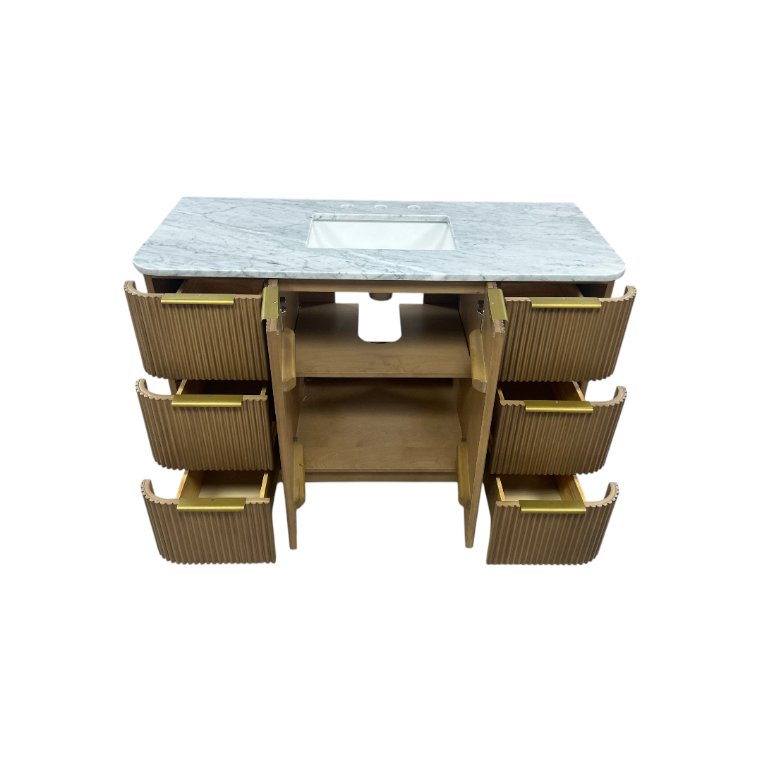 Highbury Furnishings Kensington 48" Bathroom Vanity in Fluted Birch