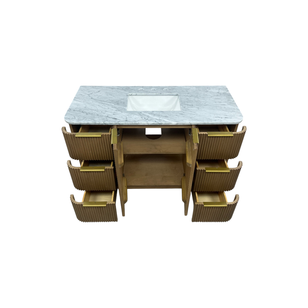 Highbury Furnishings Kensington 48" Bathroom Vanity in Fluted Birch