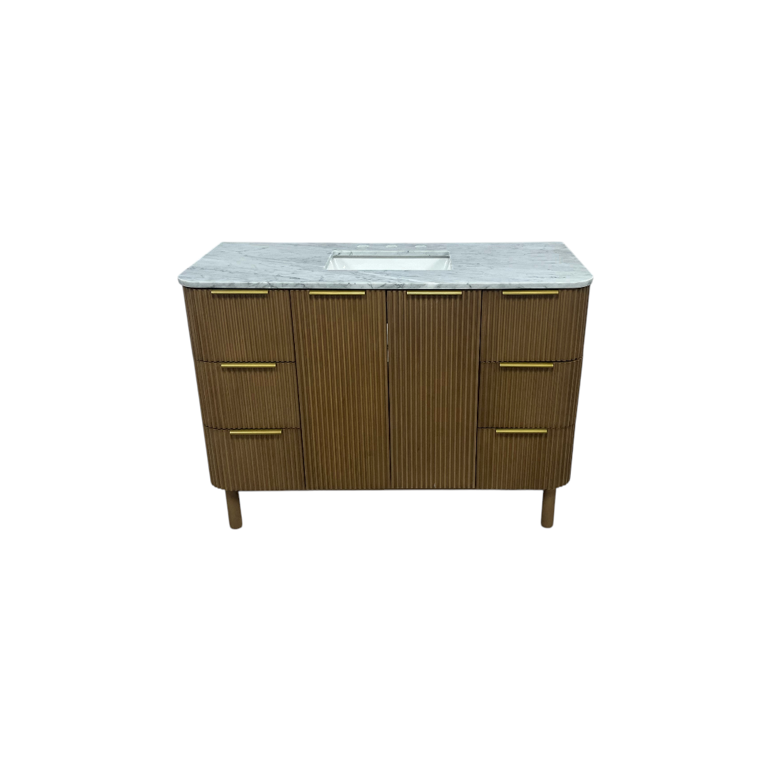 Highbury Furnishings Kensington 48" Bathroom Vanity in Fluted Birch