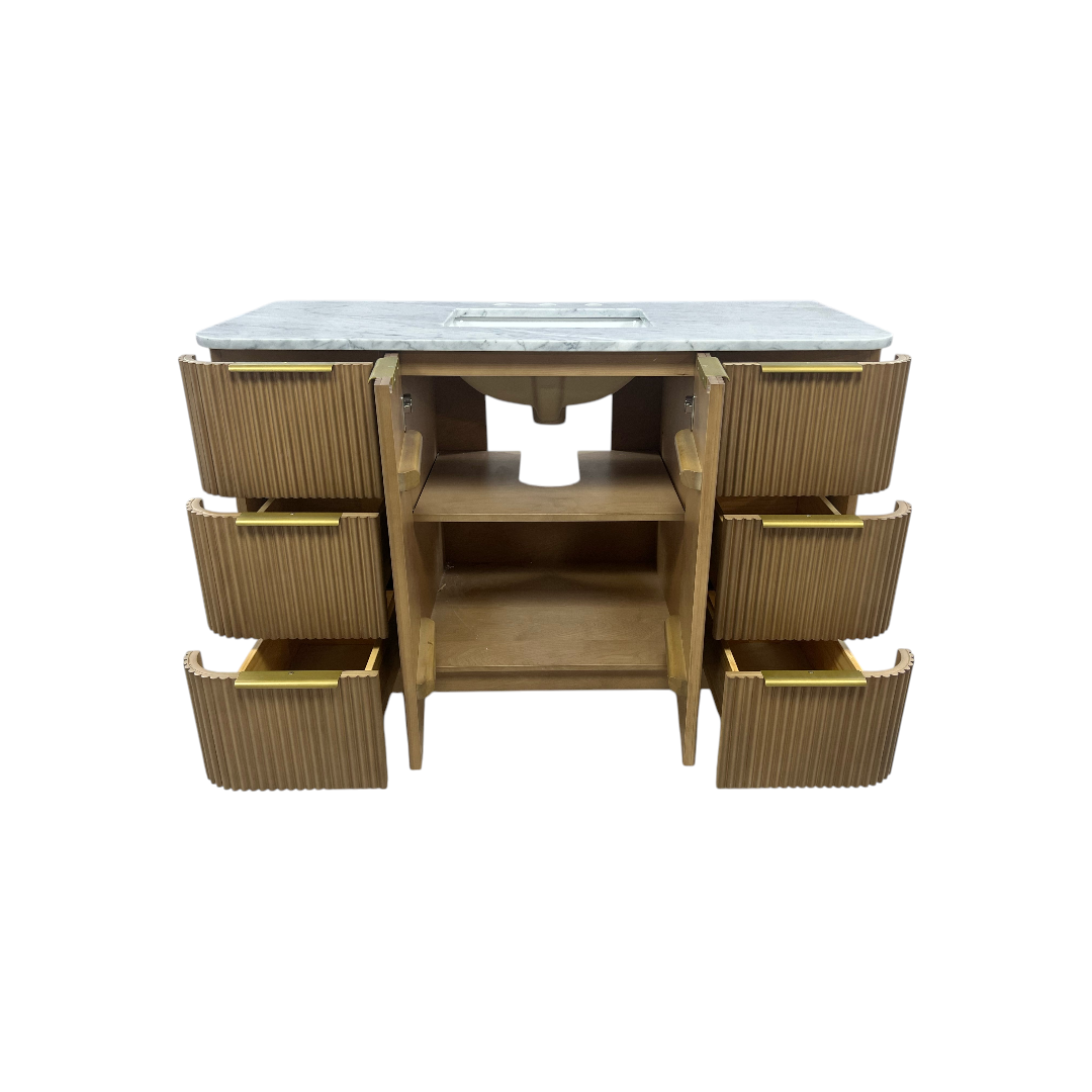 Highbury Furnishings Kensington 48" Bathroom Vanity in Fluted Birch