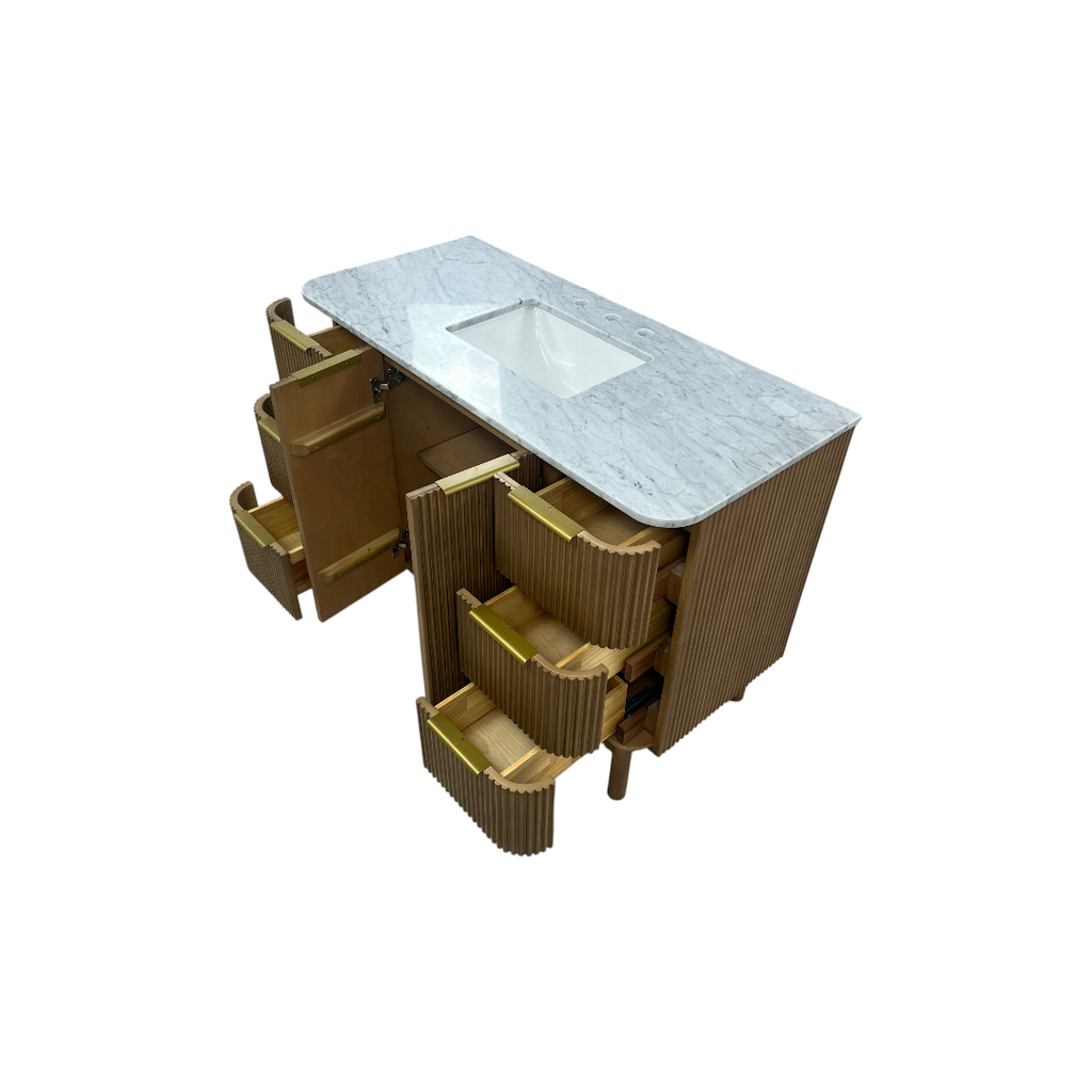 Highbury Furnishings Kensington 48" Bathroom Vanity in Fluted Birch