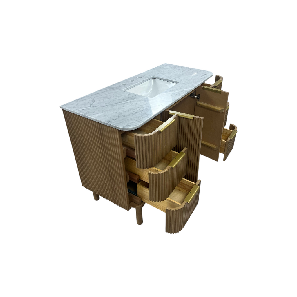 Highbury Furnishings Kensington 48" Bathroom Vanity in Fluted Birch