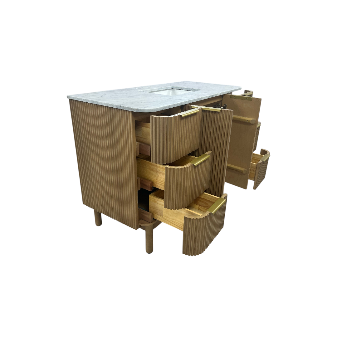 Highbury Furnishings Kensington 48" Bathroom Vanity in Fluted Birch