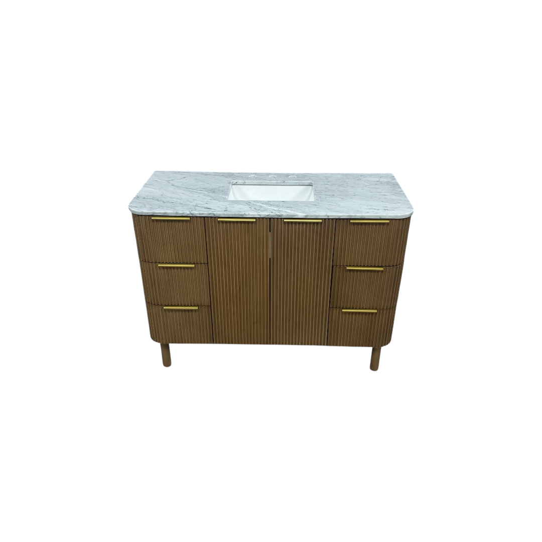 Highbury Furnishings Kensington 48" Bathroom Vanity in Fluted Birch
