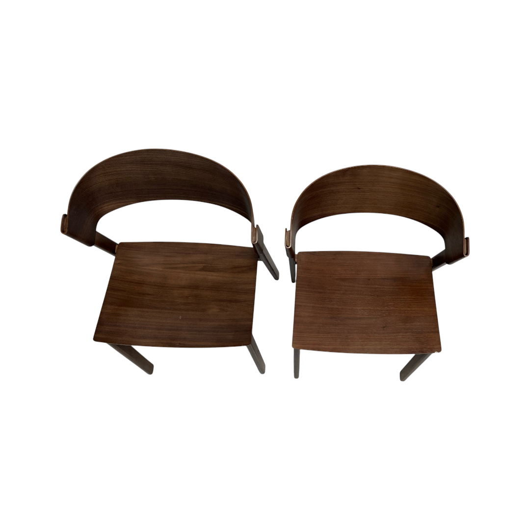 Hoft Home Aldo Dining Chair Set of 2 - Walnut
