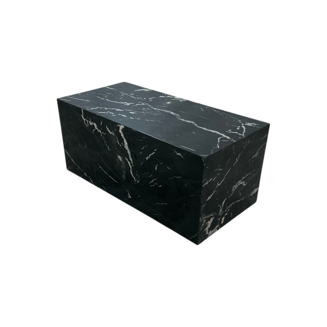 Hokku Designs Harles Nero Black Marble Premium Marble Coffee Table