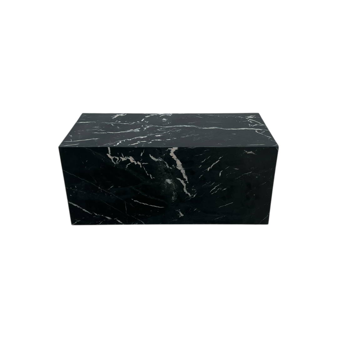 Hokku Designs Harles Nero Black Marble Premium Marble Coffee Table