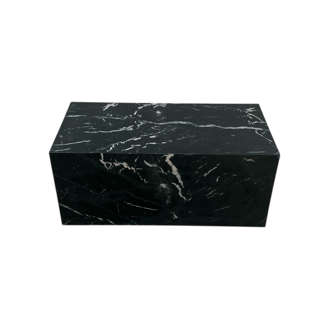 Hokku Designs Harles Nero Black Marble Premium Marble Coffee Table