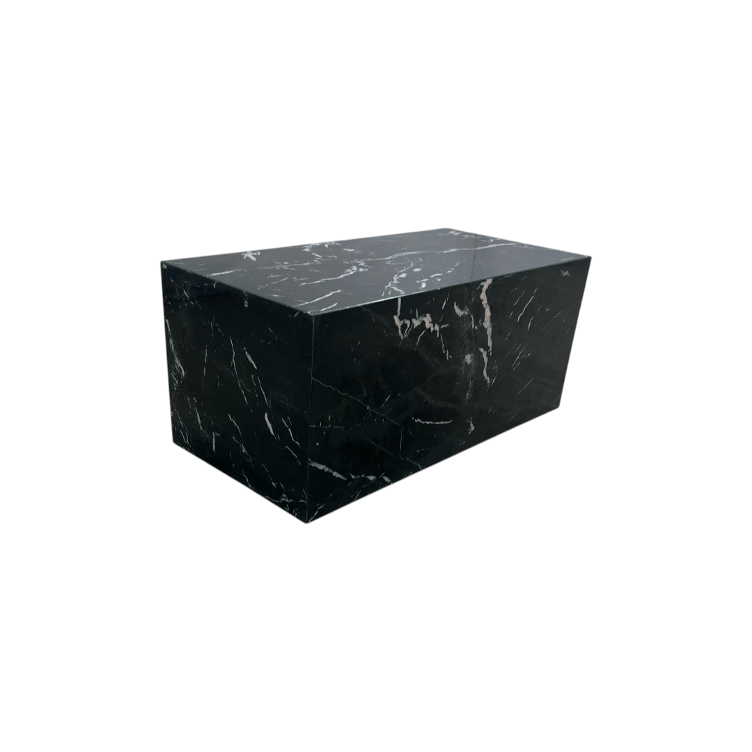 Hokku Designs Harles Nero Black Marble Premium Marble Coffee Table