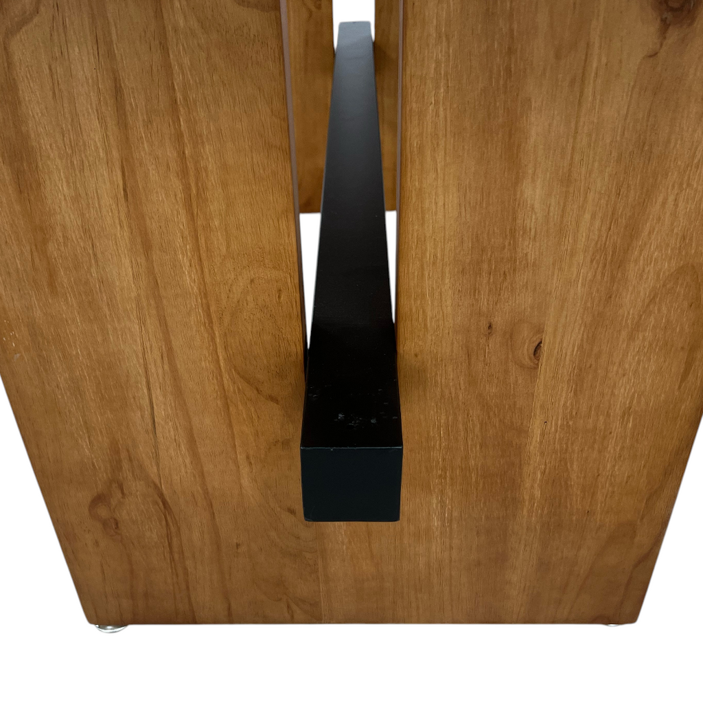 Hokku Designs Rickye Oak Trestle Wood Dining Table