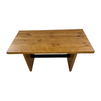 Hokku Designs Rickye Oak Trestle Wood Dining Table