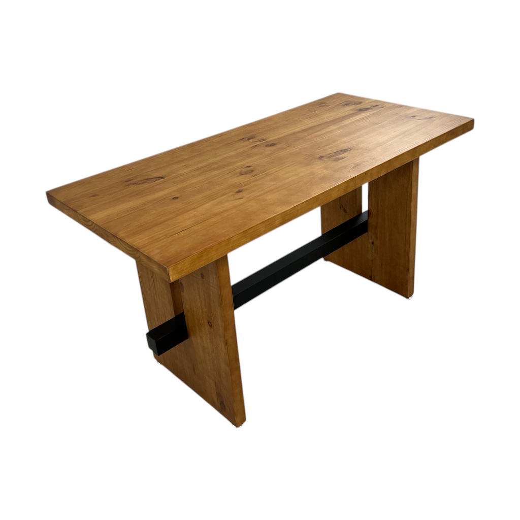Hokku Designs Rickye Oak Trestle Wood Dining Table