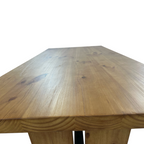 Hokku Designs Rickye Oak Trestle Wood Dining Table