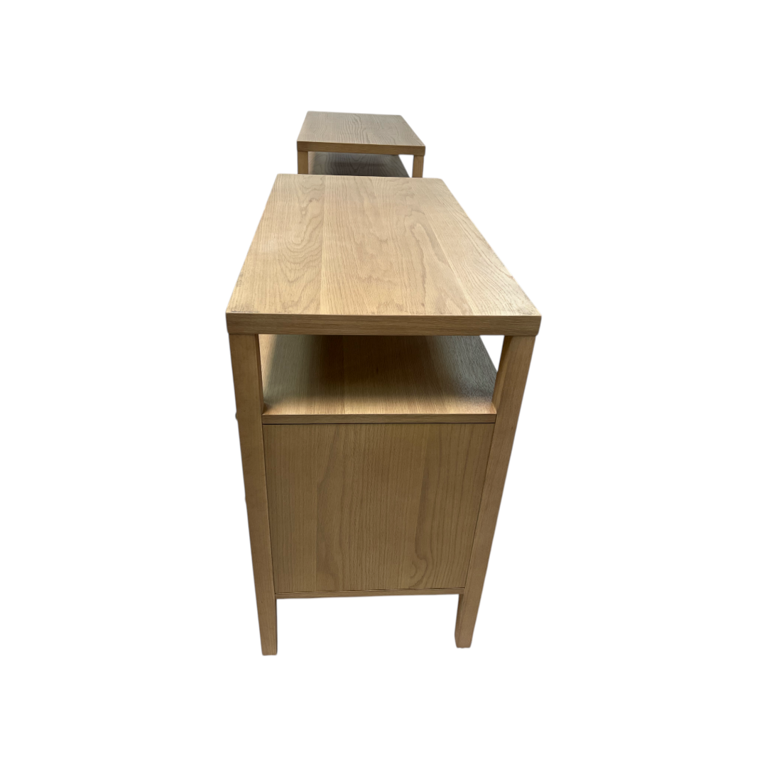 Hokku Designs Taube Highland Open Shelf 2-Drawer Nightstand Set