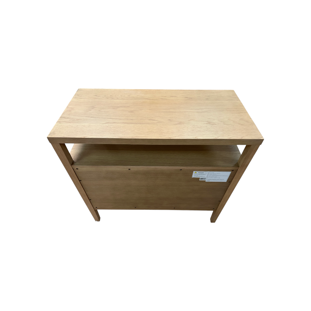 Hokku Designs Taube Highland Open Shelf 2-Drawer Nightstand Set