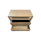 Hokku Designs Taube Highland Open Shelf 2-Drawer Nightstand Set