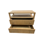 Hokku Designs Taube Highland Open Shelf 2-Drawer Nightstand Set