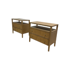 Hokku Designs Taube Highland Open Shelf 2-Drawer Nightstand Set