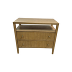Hokku Designs Taube Highland Open Shelf 2-Drawer Nightstand Set