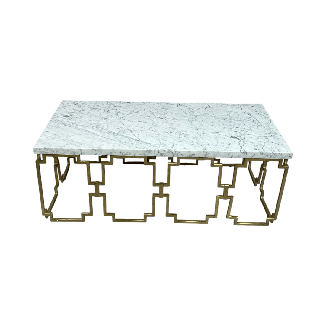 Hooker Furniture Evermore Marble Top Urban Glam Geometric Cocktail Coffee Table