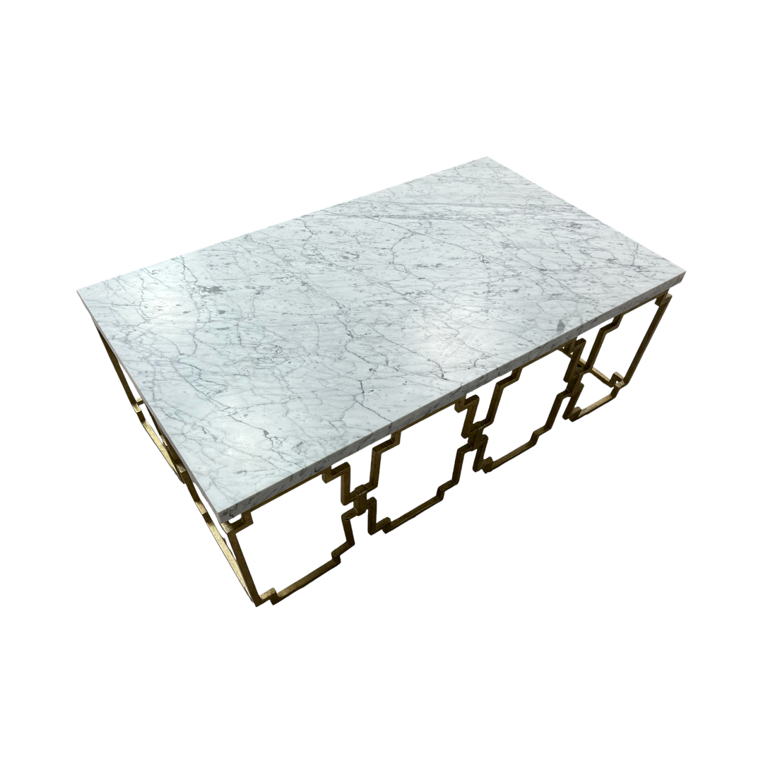 Hooker Furniture Evermore Marble Top Urban Glam Geometric Cocktail Coffee Table