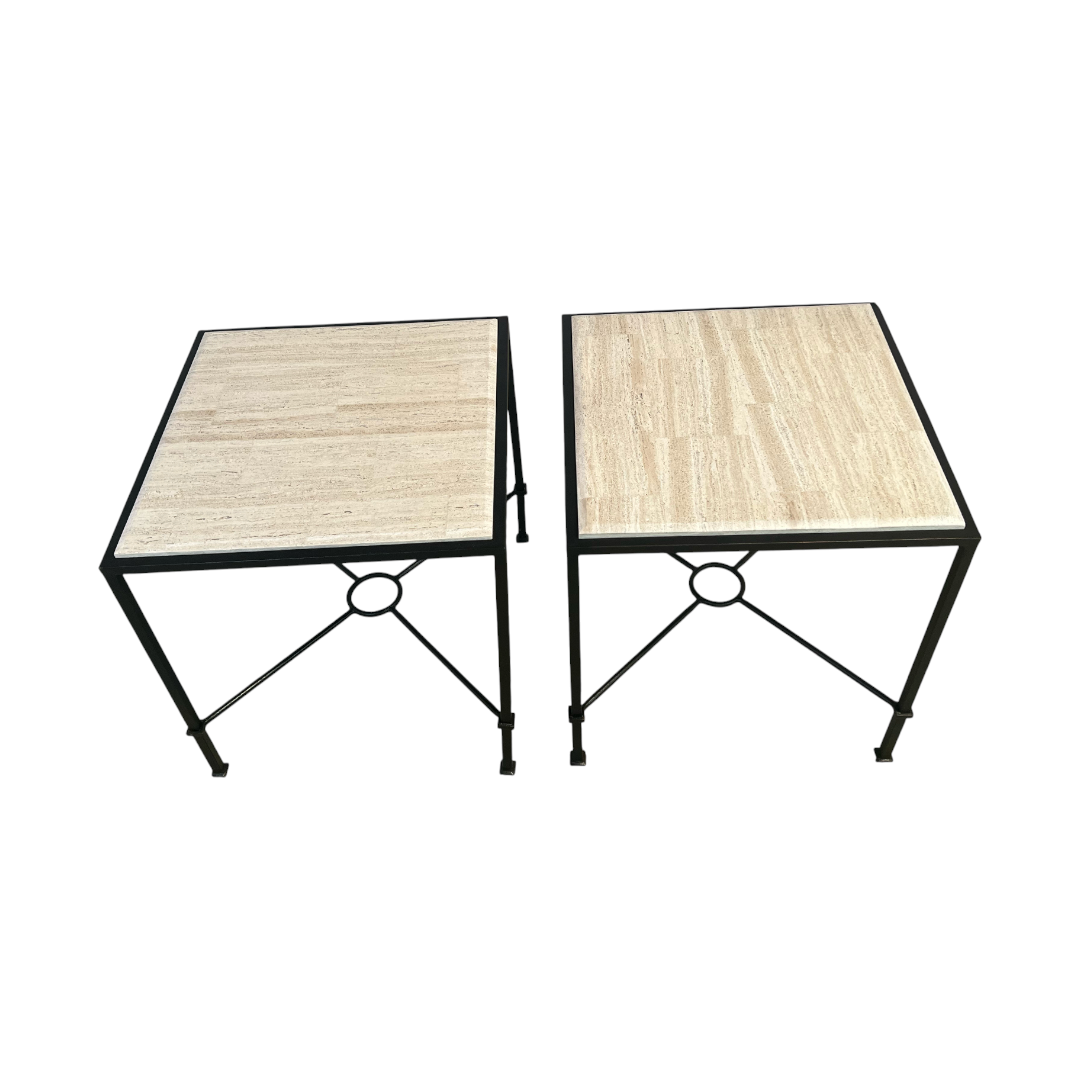 Hooker Furniture Marble Top End Table Set of 2