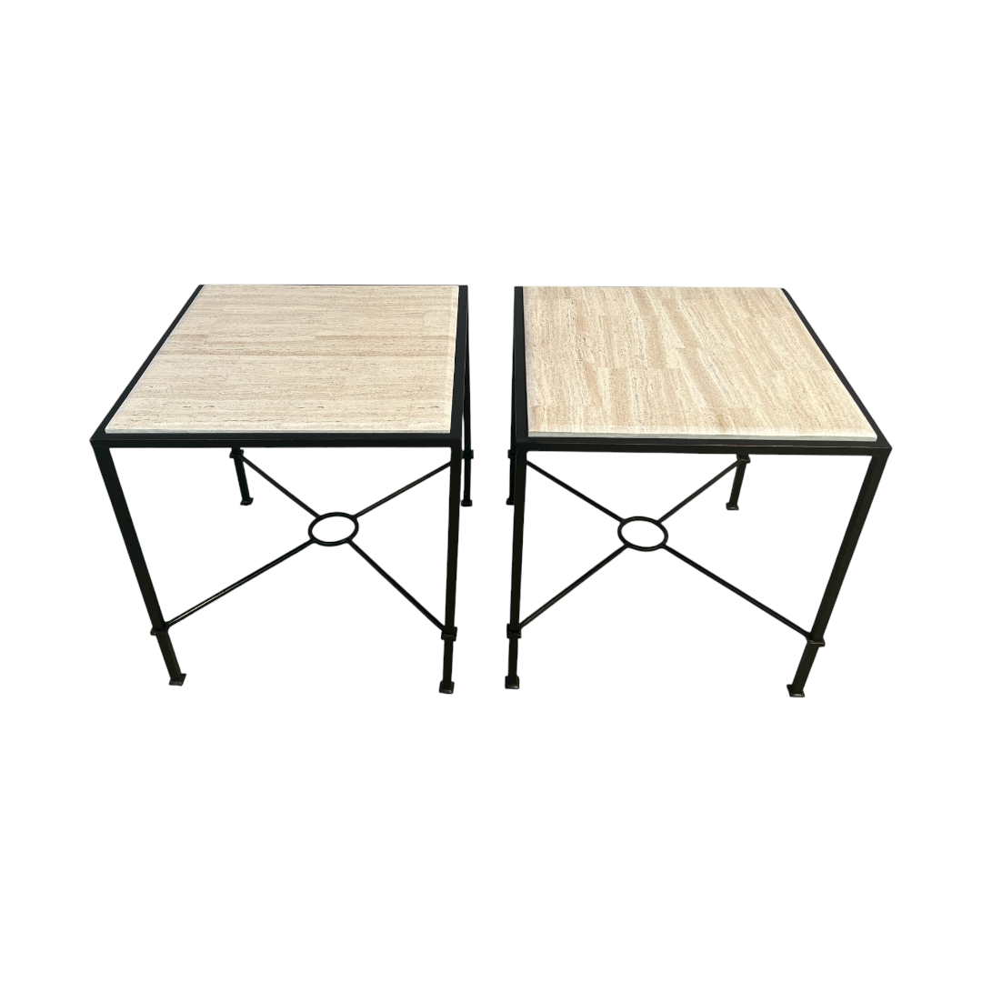 Hooker Furniture Marble Top End Table Set of 2
