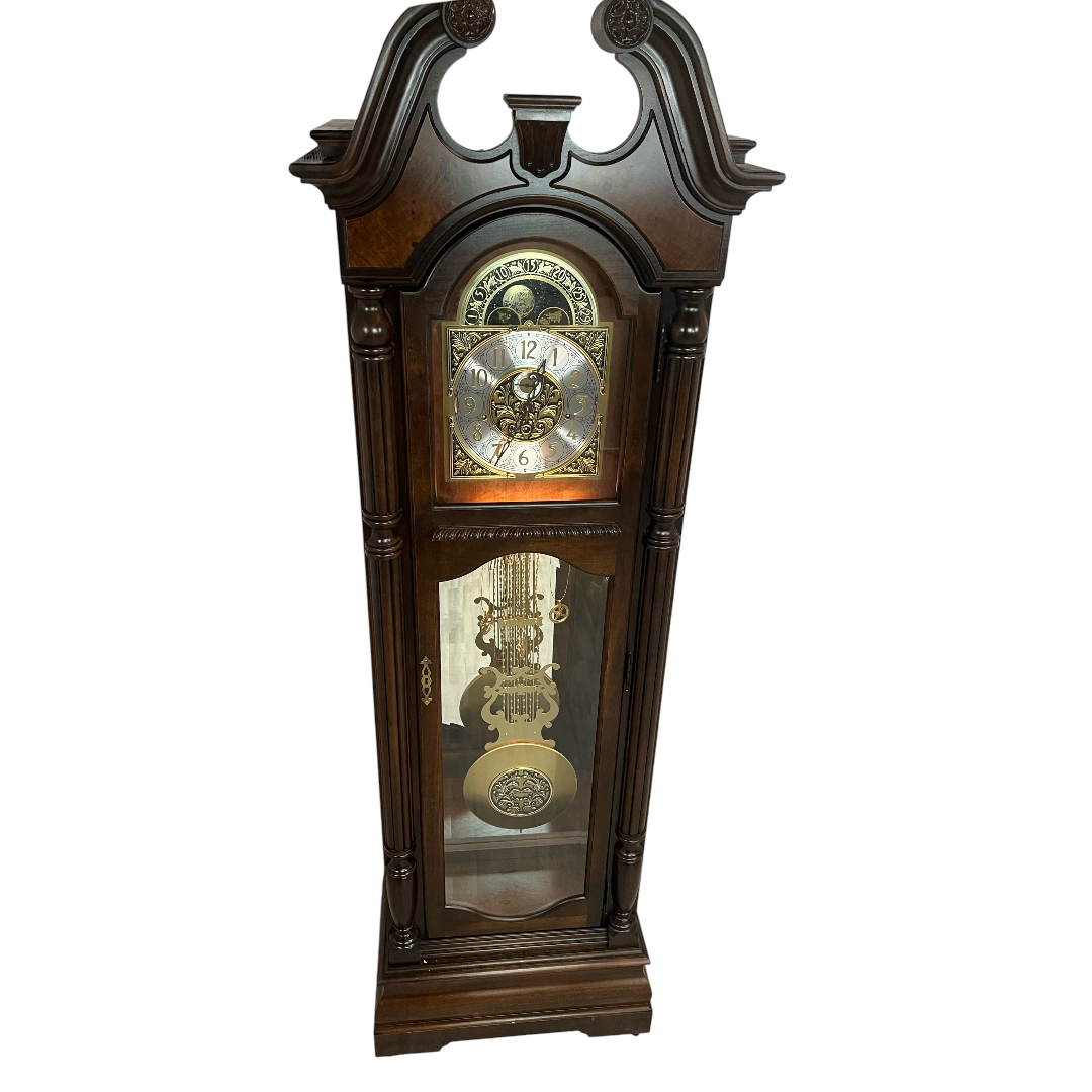 Howard Miller Ridgeway Benjamin Solid Wood Grandfather Clock with Adjustable Chime Volume