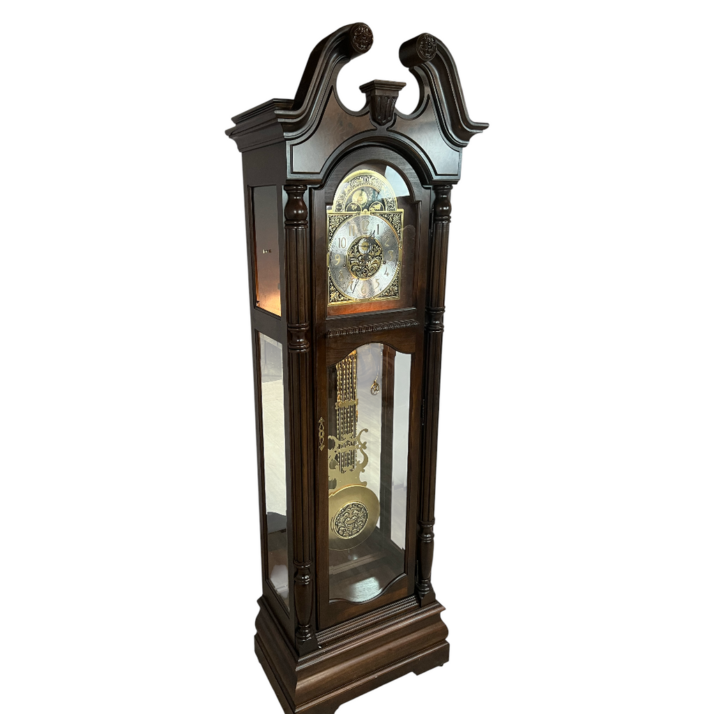 Howard Miller Ridgeway Benjamin Solid Wood Grandfather Clock with Adjustable Chime Volume