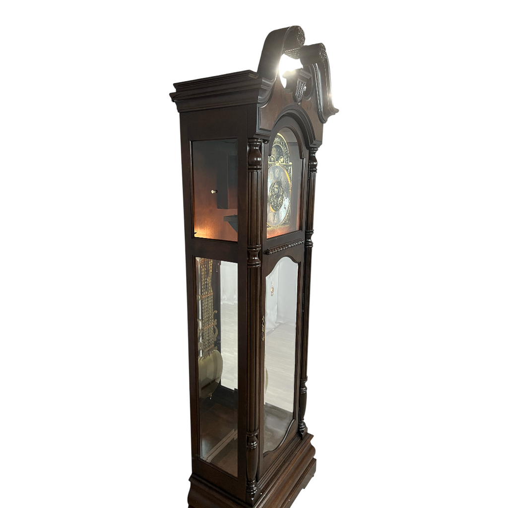 Howard Miller Ridgeway Benjamin Solid Wood Grandfather Clock with Adjustable Chime Volume
