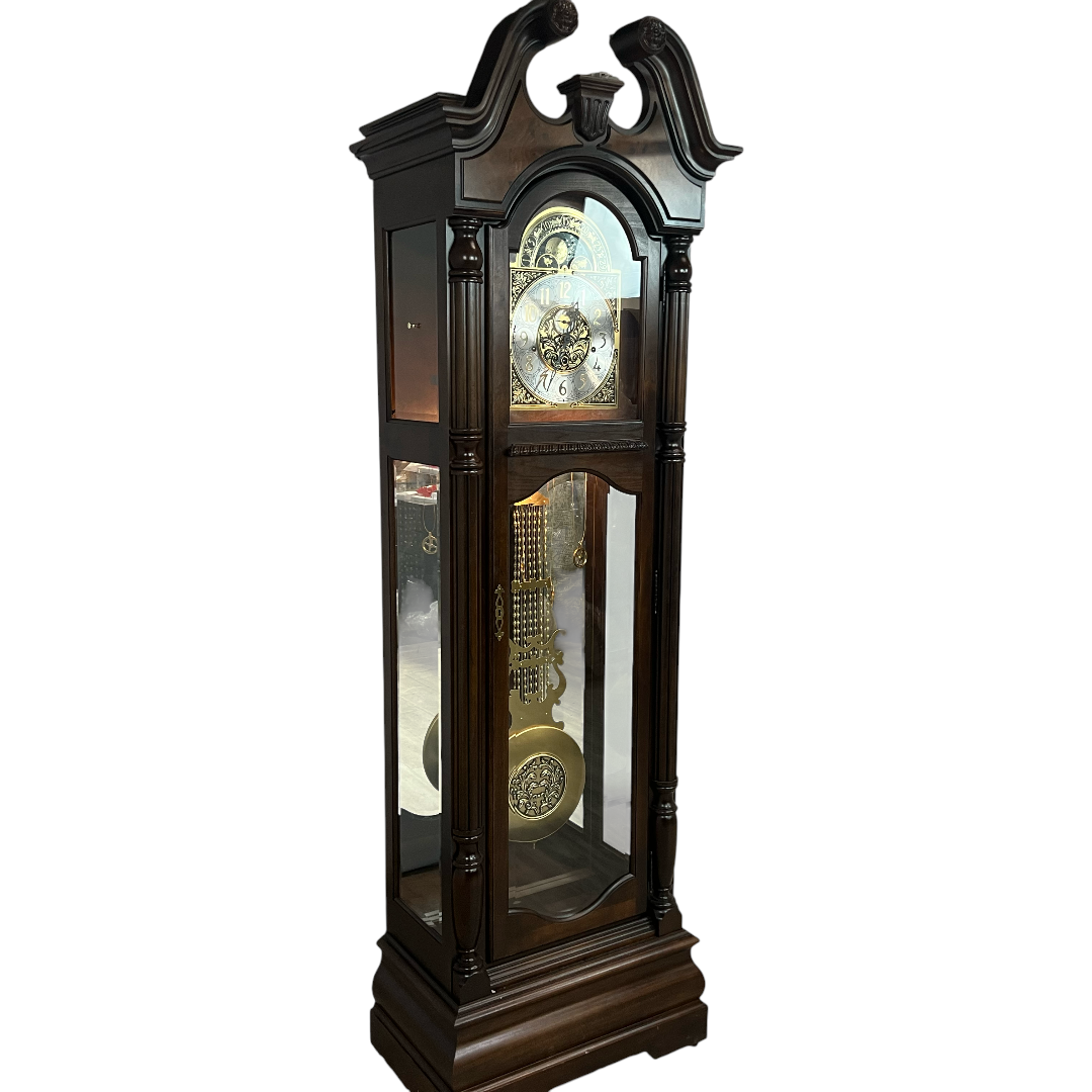 Howard Miller Ridgeway Benjamin Solid Wood Grandfather Clock with Adjustable Chime Volume