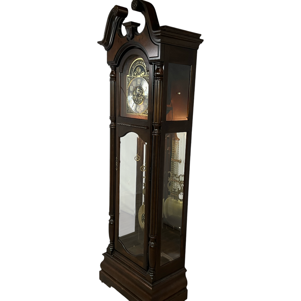 Howard Miller Ridgeway Benjamin Solid Wood Grandfather Clock with Adjustable Chime Volume