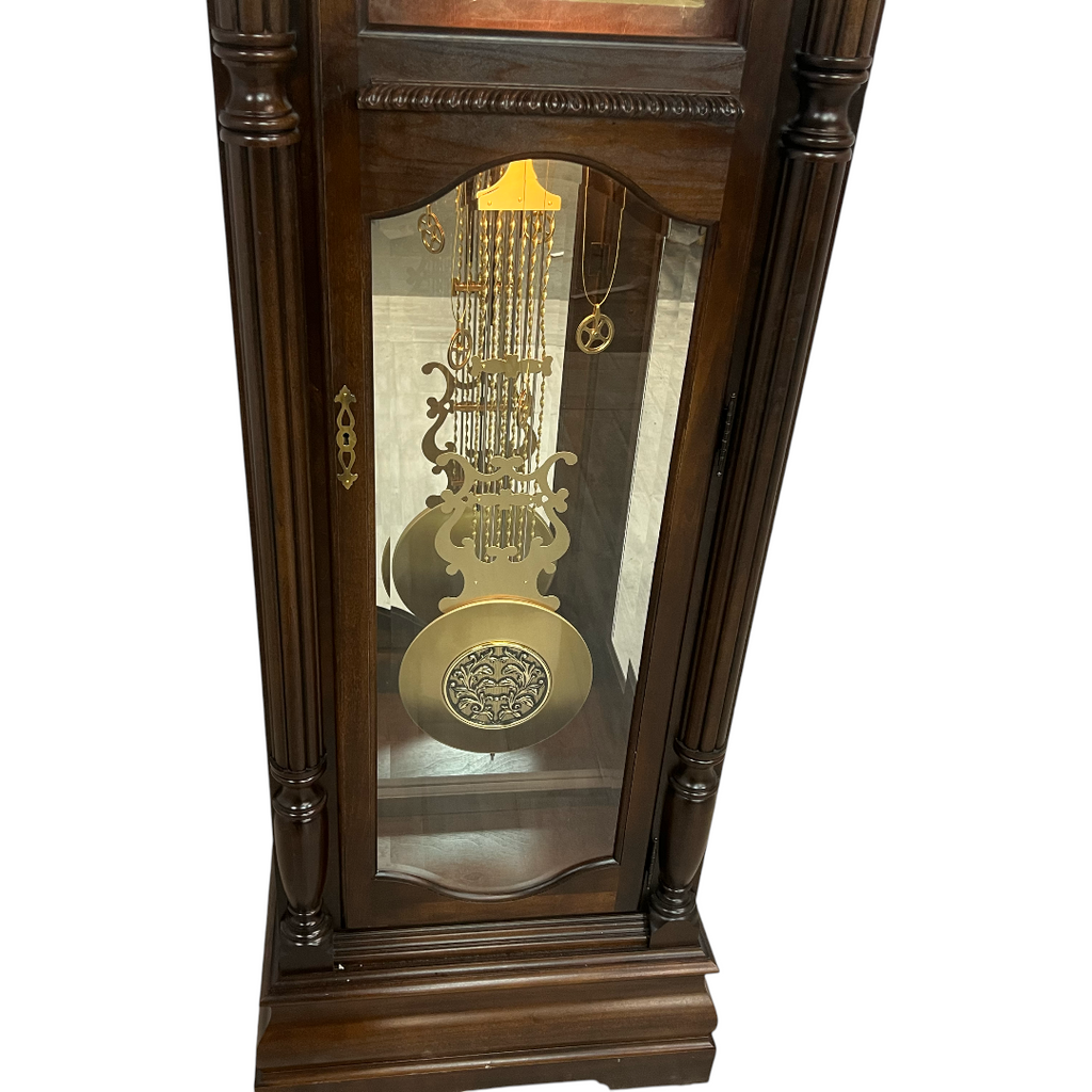 Howard Miller Ridgeway Benjamin Solid Wood Grandfather Clock with Adjustable Chime Volume