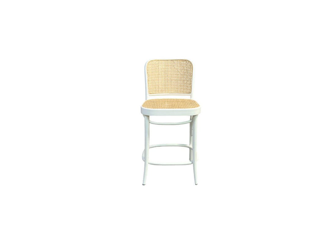 Taburete de bar Design Public 811 - Asiento y respaldo de caña