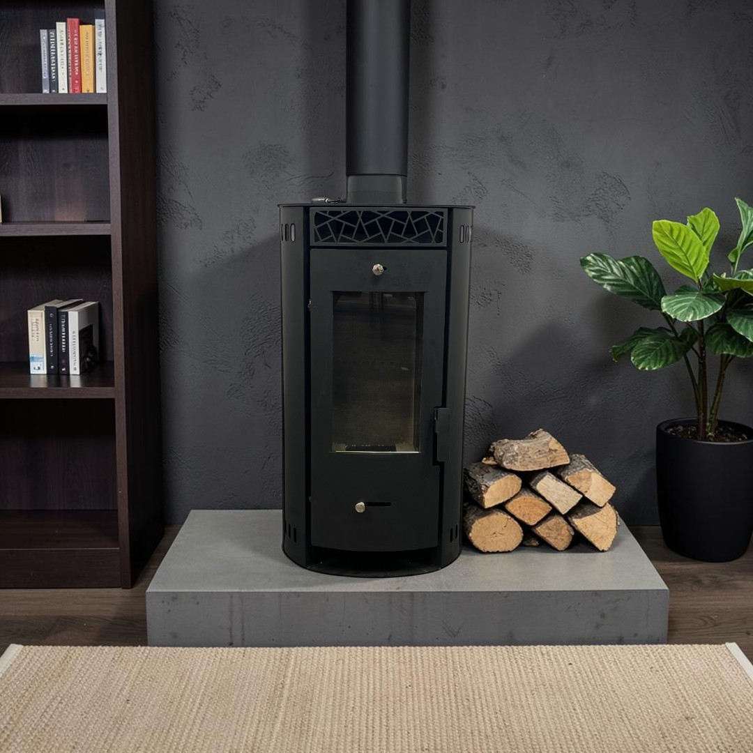 Hart Enjoy Life Cylindrical Vertical Wood-Burning Fireplace