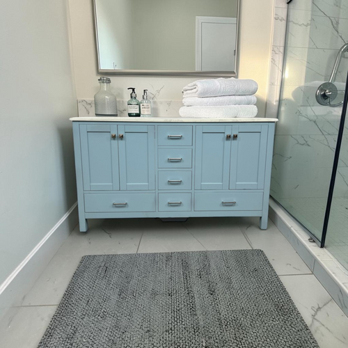 Wade Logan Claudett 60'' Double Bathroom Vanity with Top, image 1