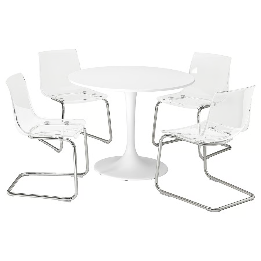 Ikea DOCKSTA/TOBIAS Table and 4 chairs