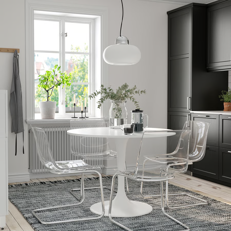 Ikea DOCKSTA/TOBIAS Table and 4 chairs